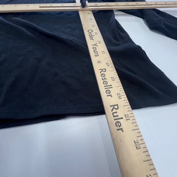 Emilio Valentino Shirt Womens Medium Mock Neck Long Sleeve Stretch Italy Top - Picture 6 of 7